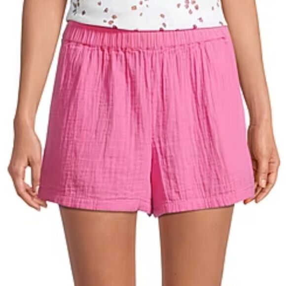 a.n.a Womens Pull On Shorts Size 3x Pink Pockets 100 cotton 4 in inseam - Picture 1 of 5